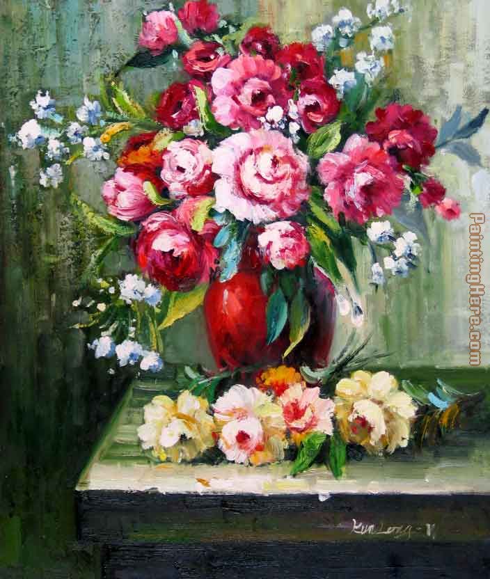 flower painting - Unknown Artist flower art painting